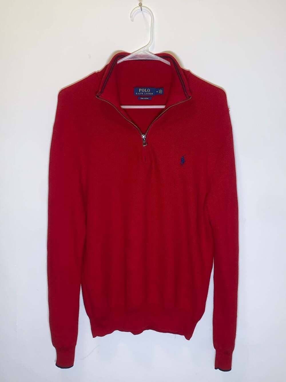 Polo Ralph Lauren Men's Pima Cotton 1/4 Zip Pullover Sweater